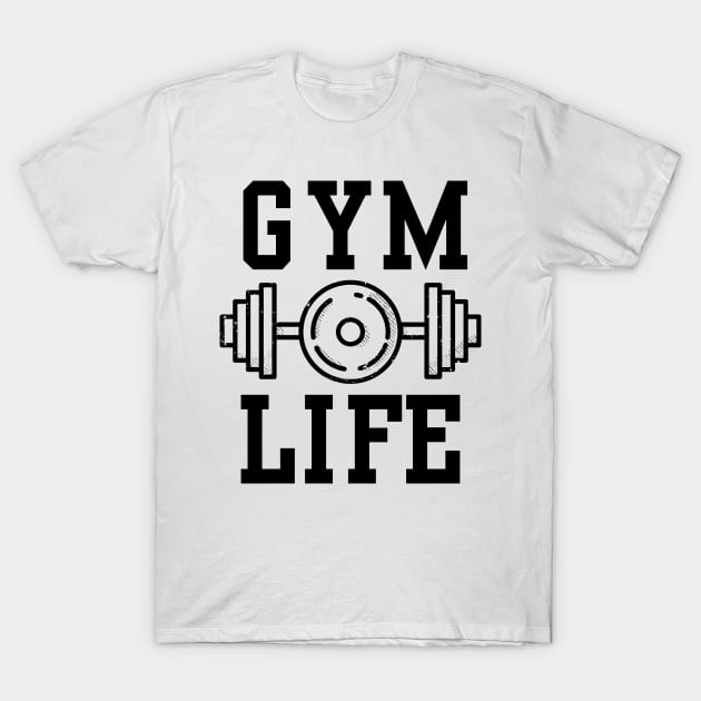 Gym Life Barbell Fitness Set T-Shirt by Claudia Williams Apparel